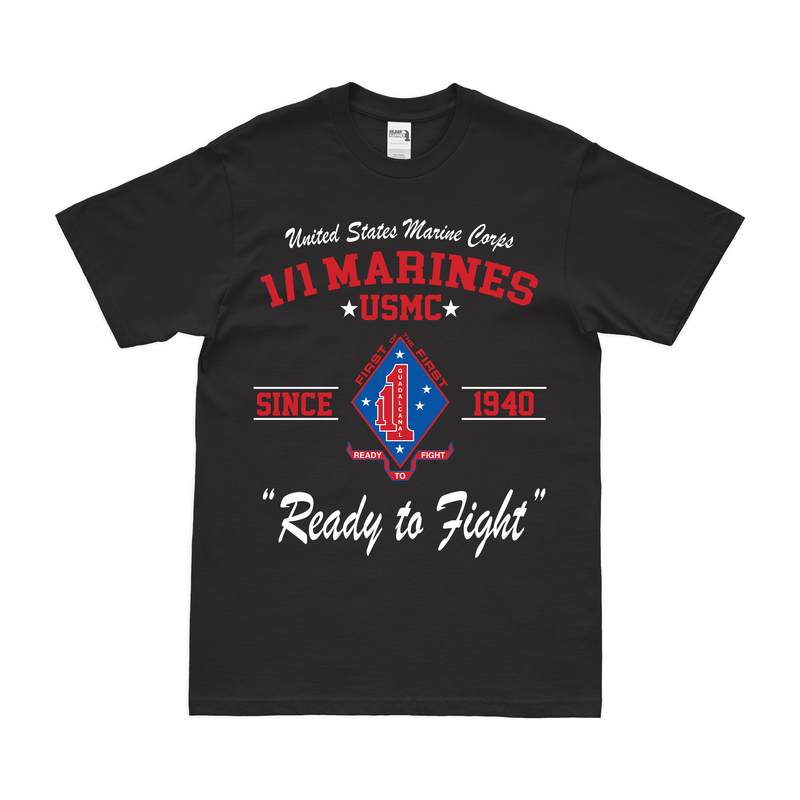 1/1 Marines Since 1941 USMC Unit Legacy T-Shirt