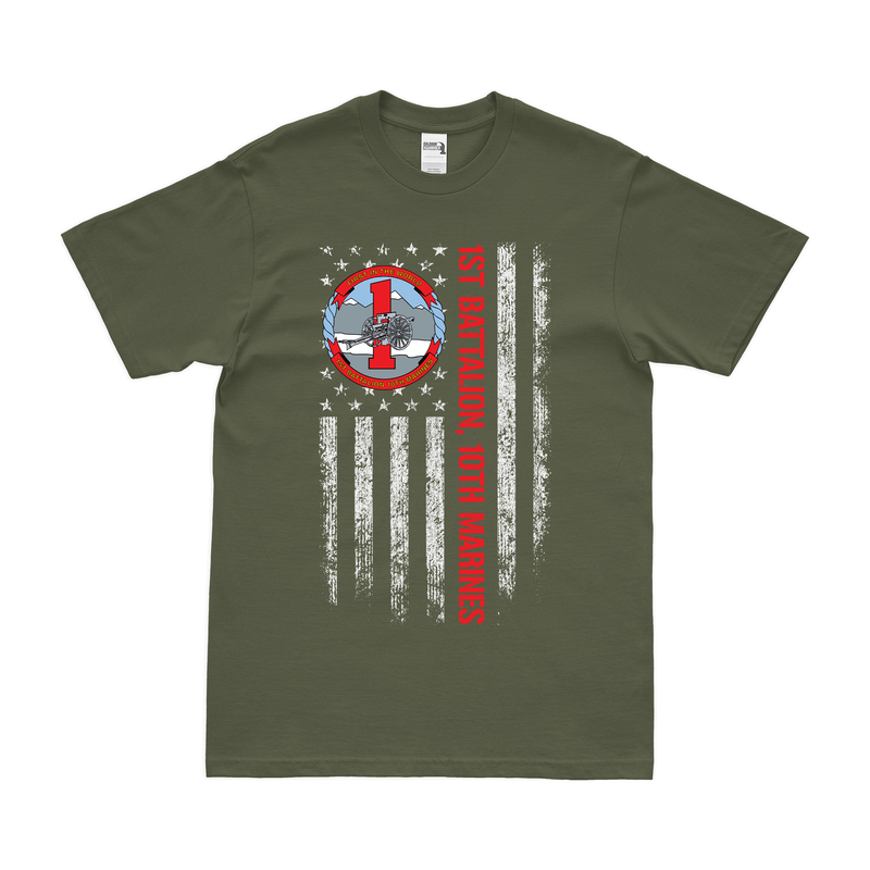 1/10 Marines American Flag T-Shirt