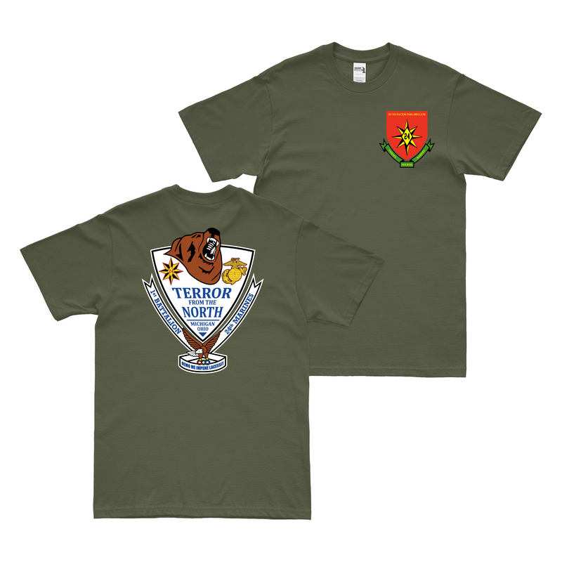 Double-Sided 1-24 Marines 24th Marine Regiment T-Shirt