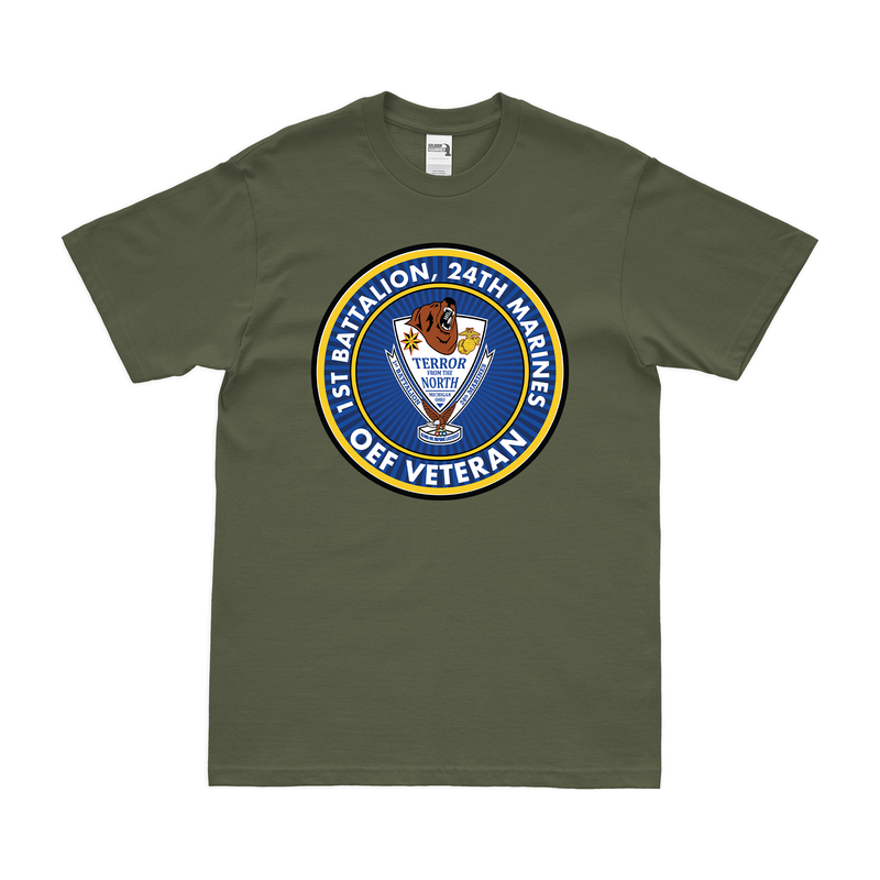 1st Bn 24th Marines (1/24 Marines) OEF Veteran T-Shirt