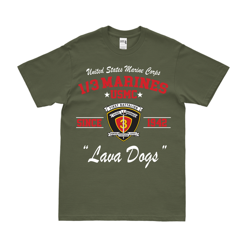 1st Battalion, 3rd Marines (1/3) Since 1942 Legacy T-Shirt