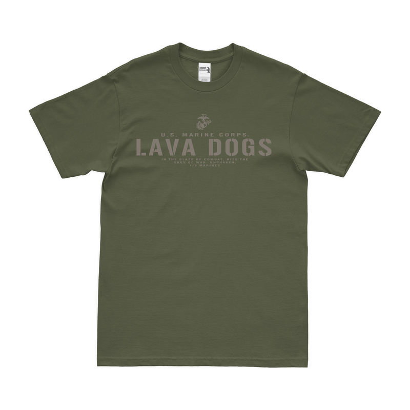 1st Battalion 3rd Marines (1/3) "Lava Dogs" USMC T-Shirt