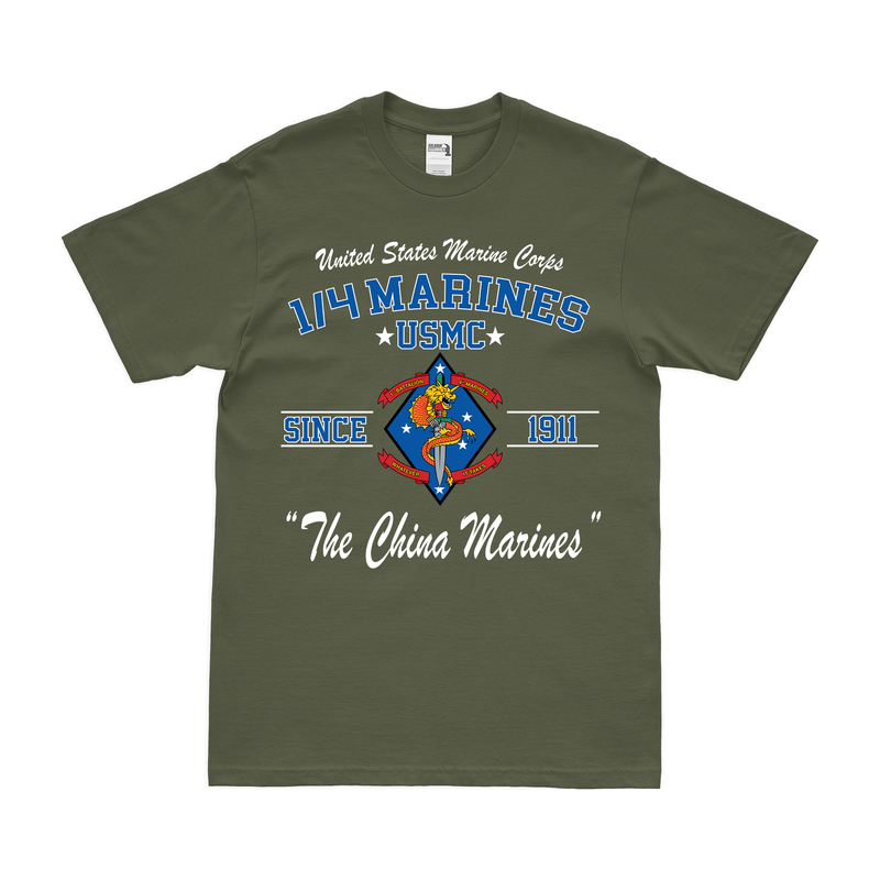 1st Battalion, 4th Marines (1/4 Marines) Since 1911 Legacy T-Shirt