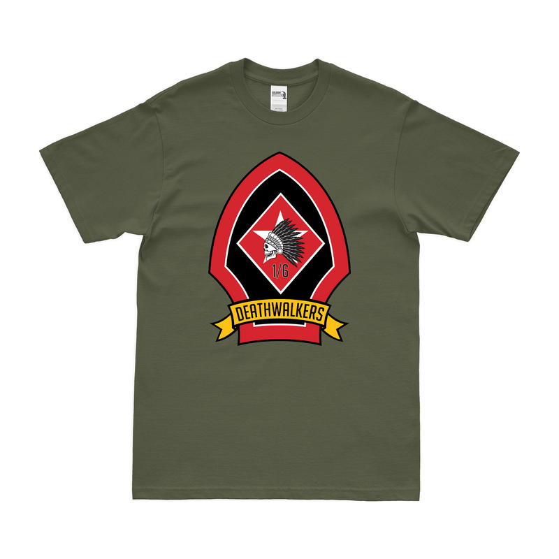 1/6 Marines Deathwalkers Logo Emblem Crest T-Shirt