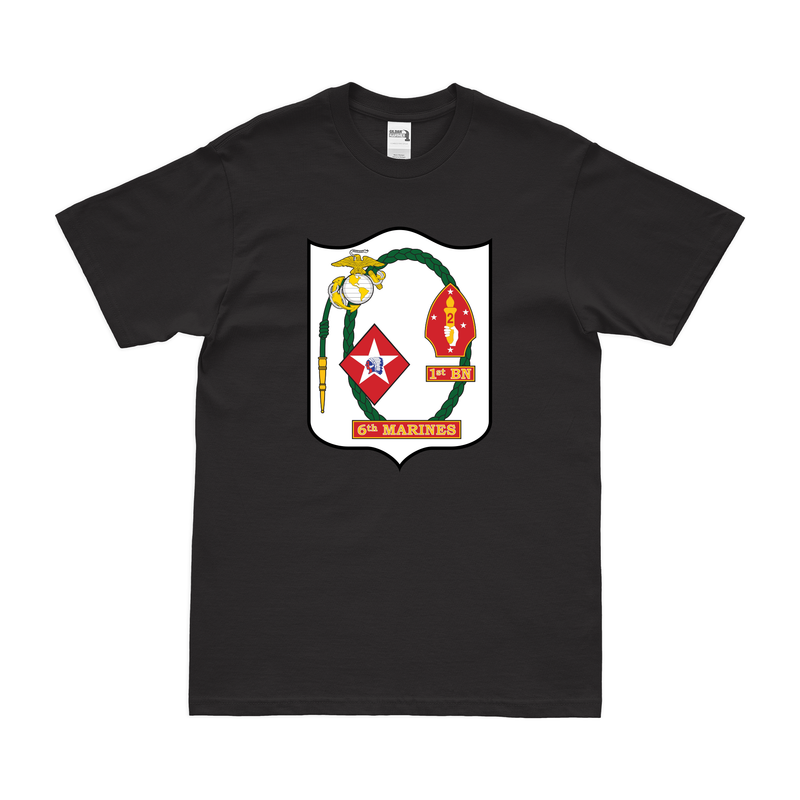1st Battalion, 6th Marines (1/6) Logo Emblem Crest USMC T-Shirt