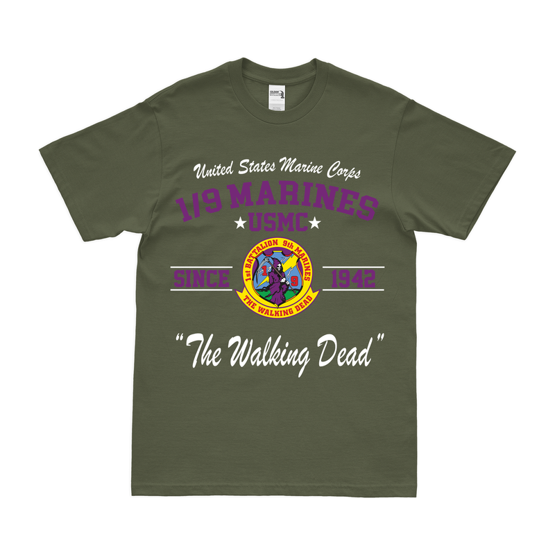1st Battalion, 9th Marines (1/9 Marines) Since 1942 Legacy T-Shirt