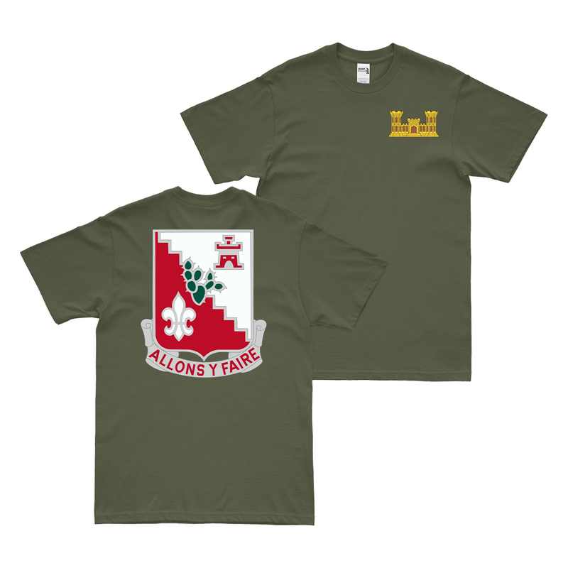 Double-Sided 109th Engineer Battalion Logo T-Shirt