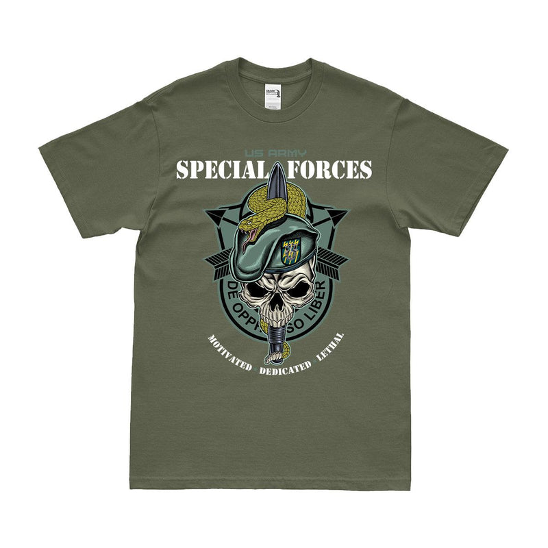 12th Special Forces Group (12th SFG) 'Snake Eaters' Skull T-Shirt