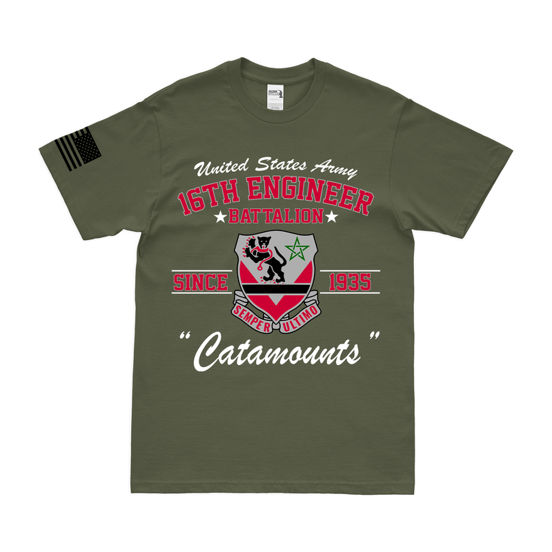 16th Engineer Battalion "Catamounts" Since 1935 Legacy T-Shirt