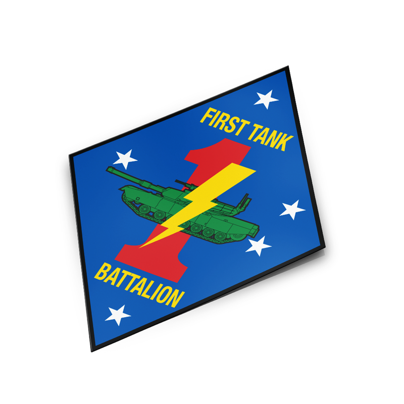 USMC 1st Tank Battalion Waterproof Vinyl Sticker Decal