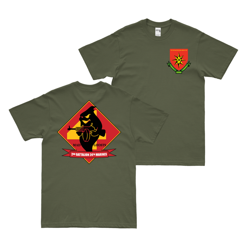 Double-Sided 2-24 Marines 24th Marine Regiment T-Shirt