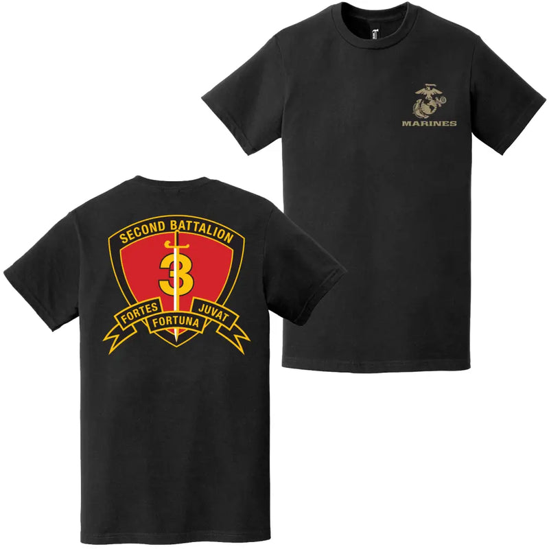 Double-Sided 2/3 Marines Unit Logo EGA T-Shirt