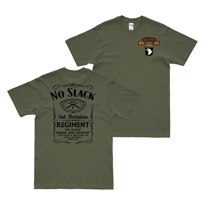 Double-Sided 2-327 IR 'No Slack' Whiskey Label T-Shirt