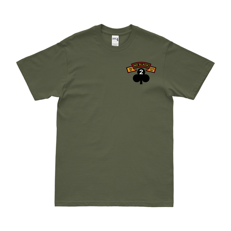 2-327 IR "No Slack" Shamrock Emblem Left Chest T-Shirt