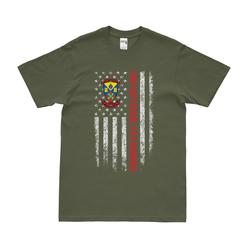 2nd Battalion, 5th Marines American Flag T-Shirt