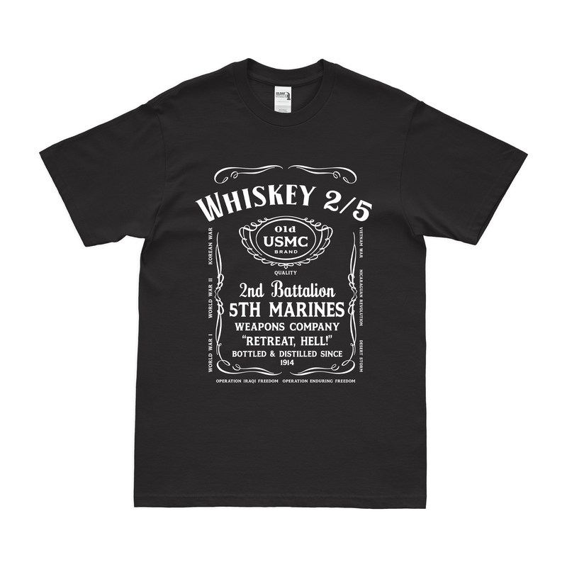 2/5 Marines WPNS Co. Ramadi Whiskey Label T-Shirt