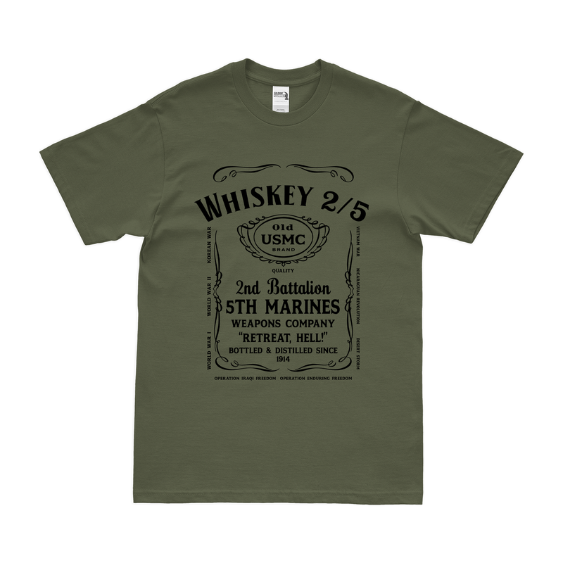 2/5 Marines WPNS Co. Ramadi Whiskey Label T-Shirt