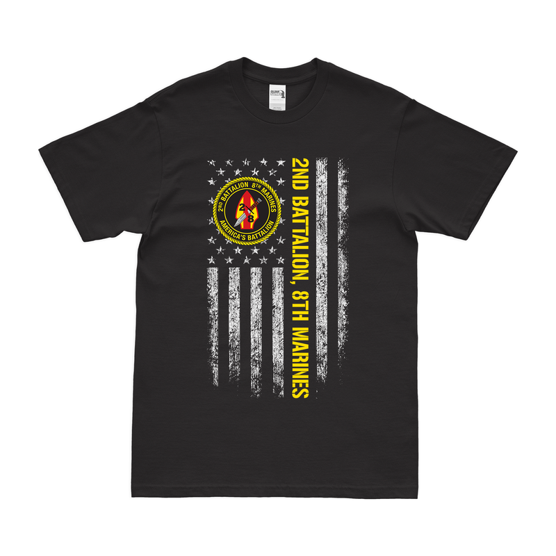 2/8 Marines American Flag T-Shirt