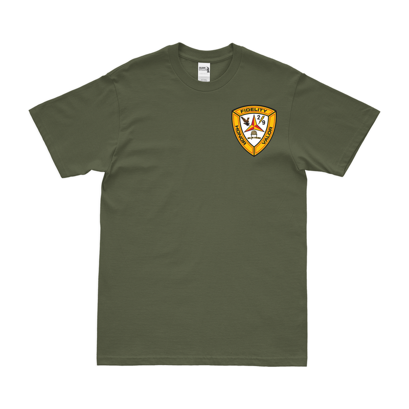 Vintage 2/9 Marines Left Chest Logo Emblem T-Shirt