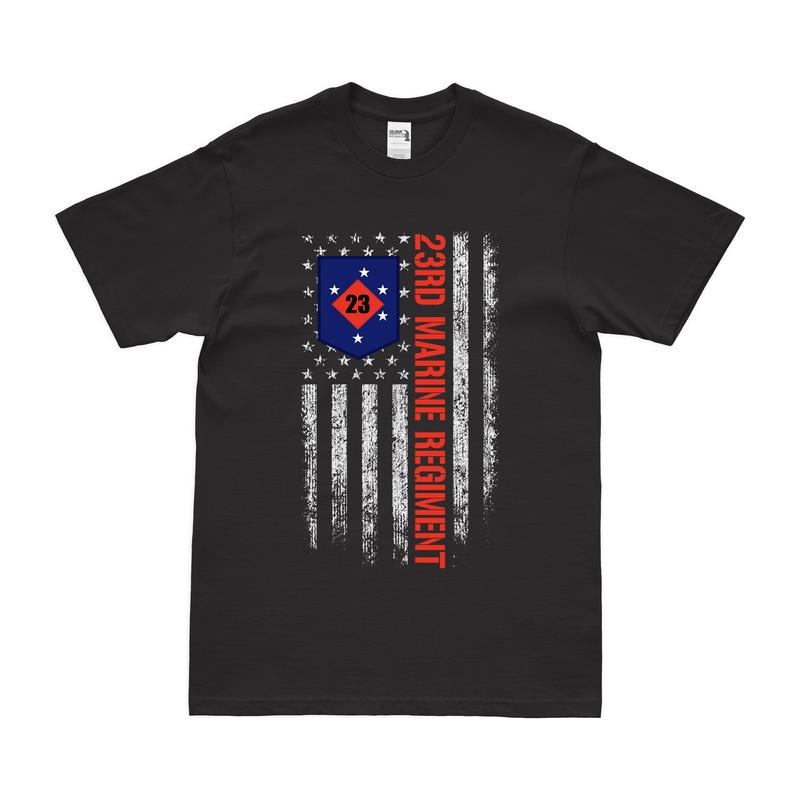 23rd Marine Regiment American Flag T-Shirt