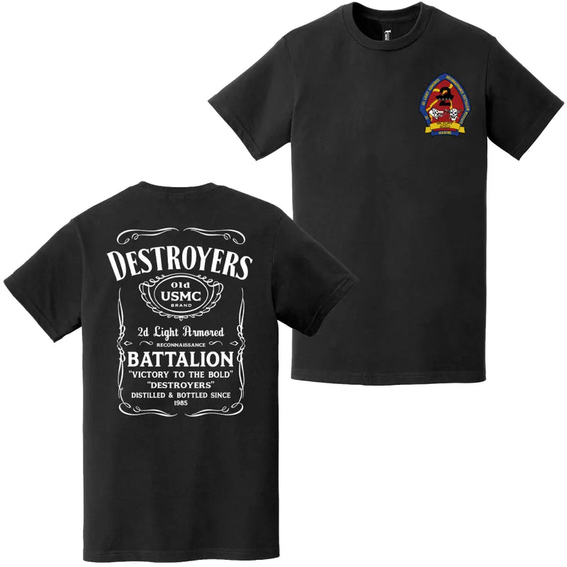Double-Sided 2nd LAR "Destroyers" Whiskey Label T-Shirt