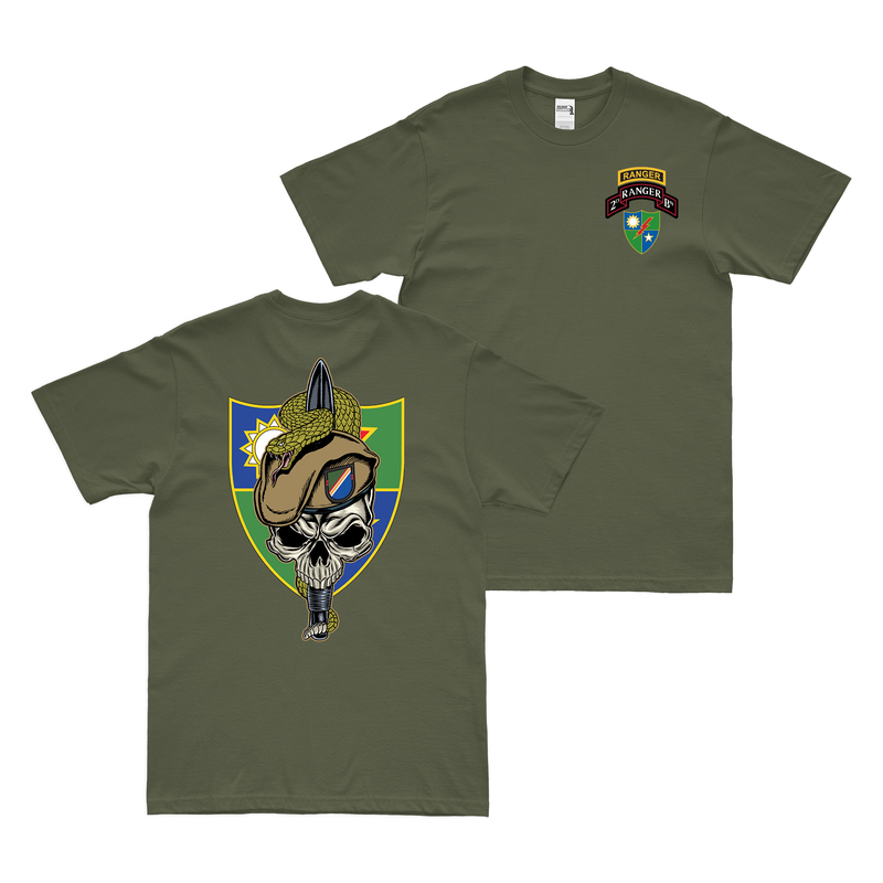 Double-Sided 2nd Ranger Battalion Snake Eaters T-Shirt