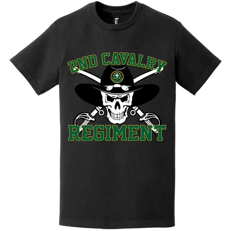 2nd Cavalry Regiment Saber Skull T-Shirt