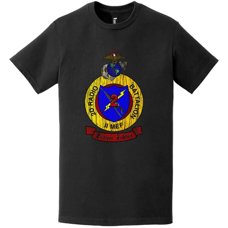2nd Radio Battalion Distressed Logo Emblem T-Shirt