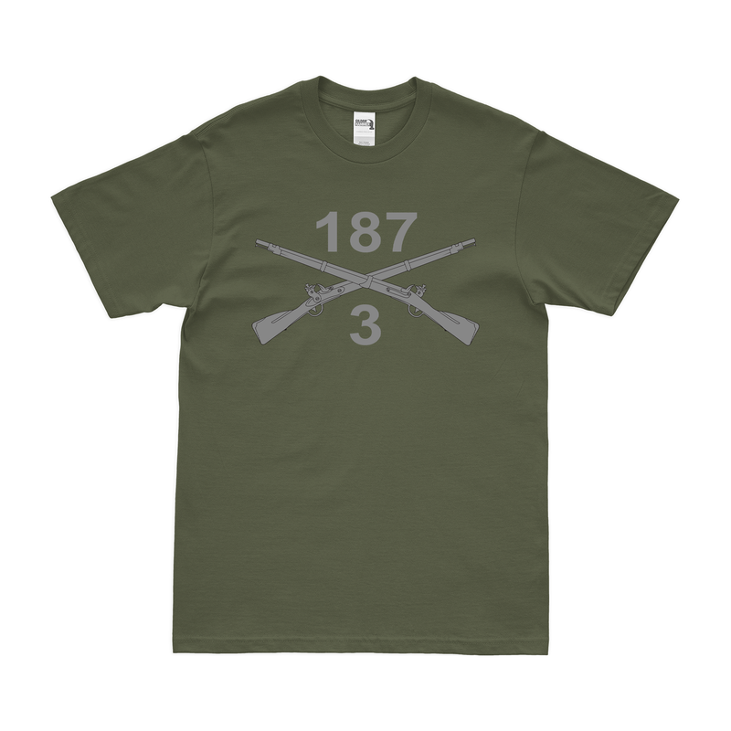 3-187 Infantry Regiment Crossed Rifles T-Shirt