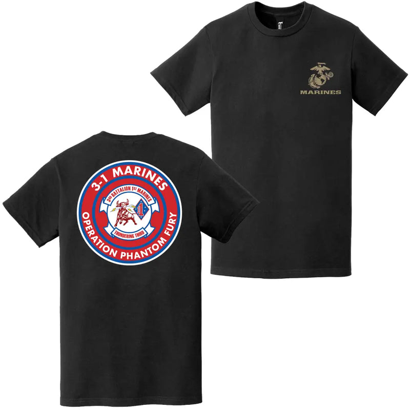 Double-Sided 3/1 Marines Operation Phantom Fury T-Shirt