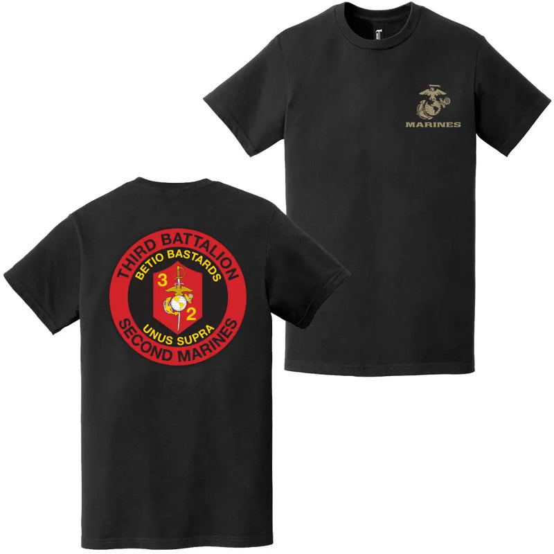 Double-Sided 3/2 Marines Unit Logo EGA T-Shirt
