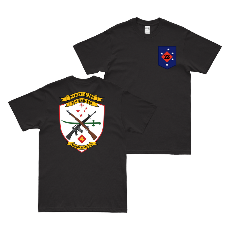 Double-Sided 3-23 Marines 23rd Marine Regiment T-Shirt