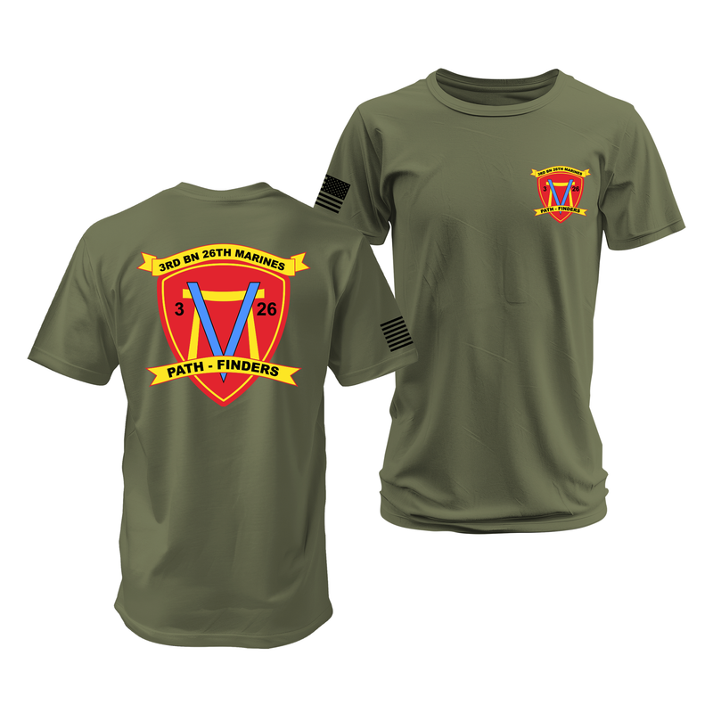 Double-Sided 3/26 Marines Unit Emblem T-Shirt