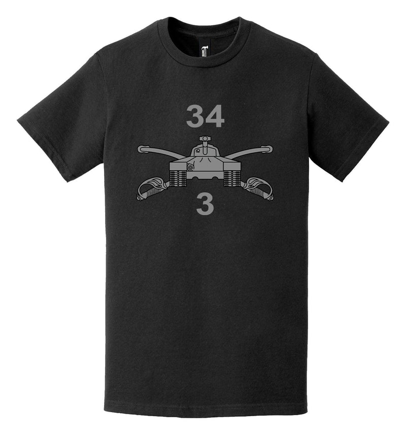 U.S. Army 3-34 Armor Regiment Logo T-Shirt