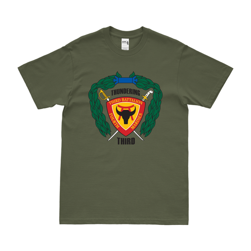 3rd Bn 4th Marines (3/4 Marines) Logo Emblem T-Shirt