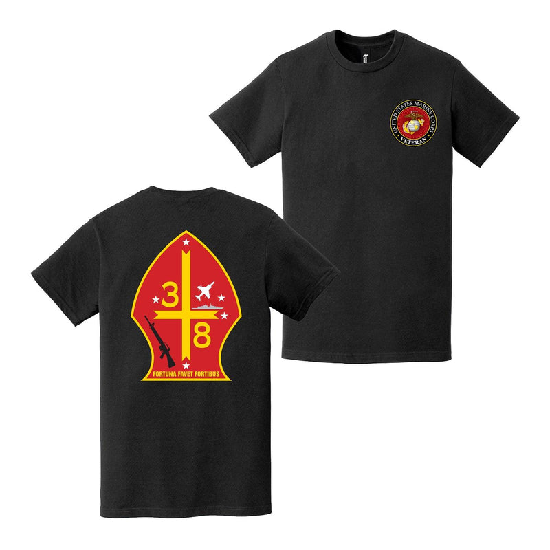 Double-Sided 3/8 Marines USMC Veteran T-Shirt