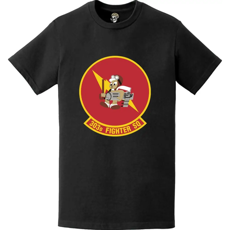 303rd Fighter Squadron (303rd FS) 'KC Hawgs' Logo Emblem T-Shirt