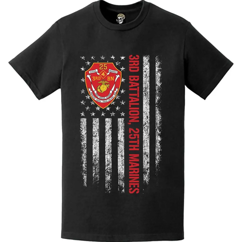 3/25 Marines American Flag T-Shirt