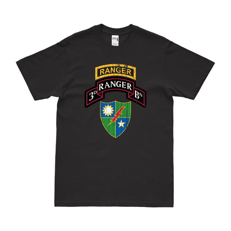 Distressed 3d Ranger Battalion Logo Emblem Tab T-Shirt