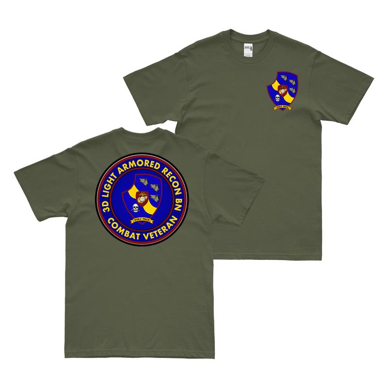 Double-Sided 3d LAR USMC Combat Veteran T-Shirt