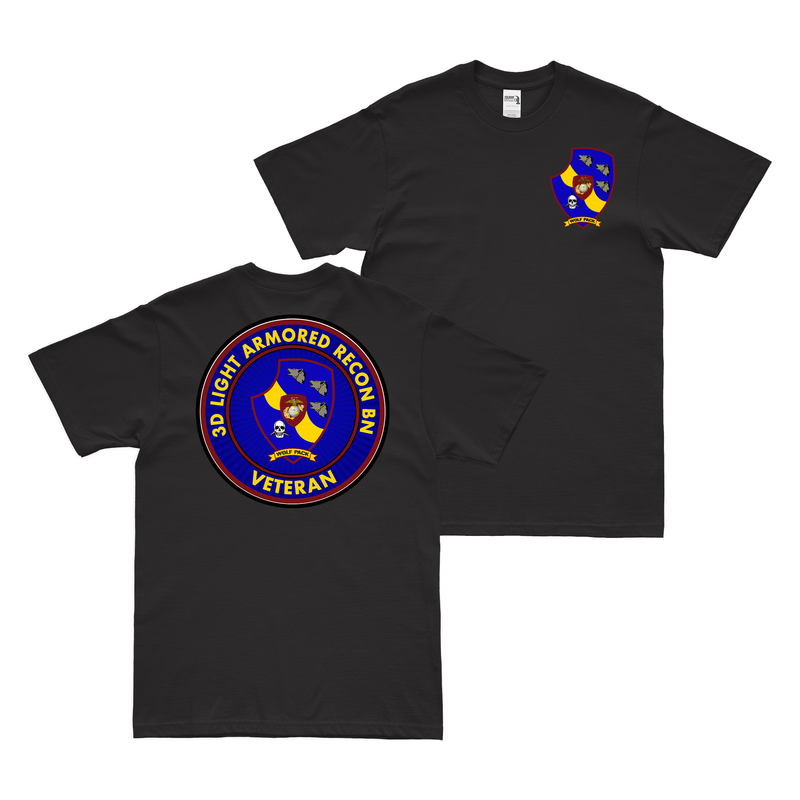 Double-Sided 3d LAR USMC Veteran T-Shirt