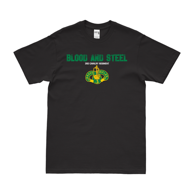 3rd Cavalry Regiment Blood and Steel Motto T-Shirt