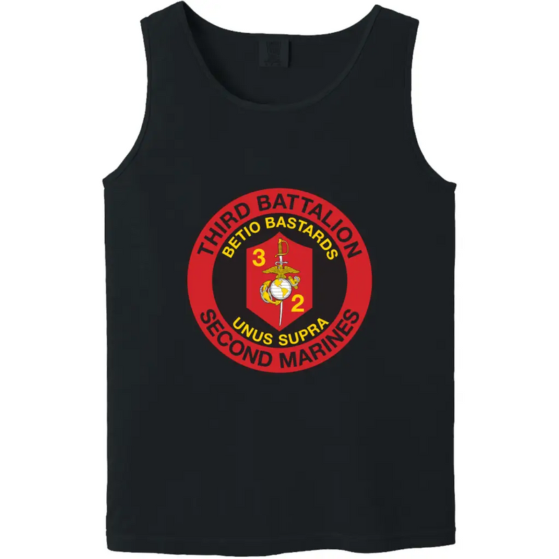 3rd Battalion, 2nd Marines (3/2 Marines) Unit Logo Emblem Tank Top
