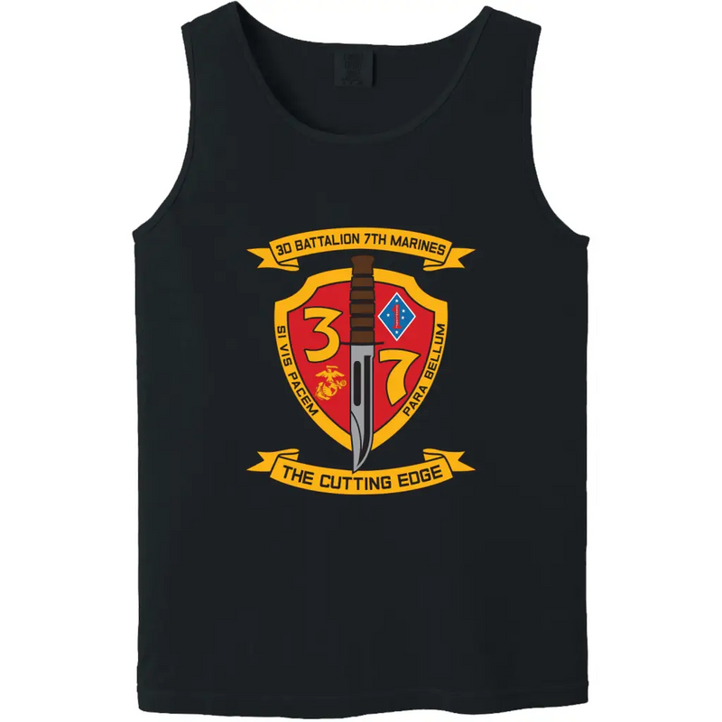 3rd Battalion, 7th Marines (3/7) Unit Logo Emblem Tank Top