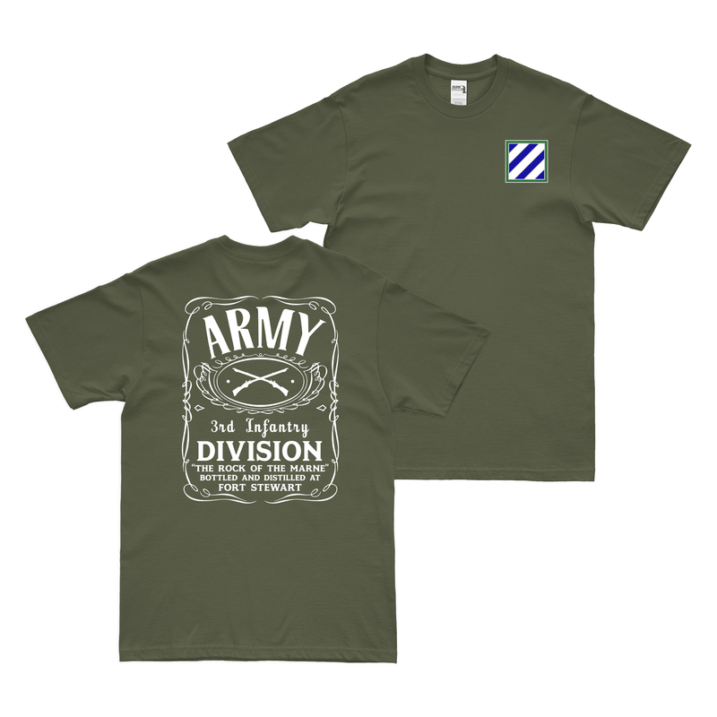 Double-Sided 3rd Infantry Division Whiskey Label T-Shirt