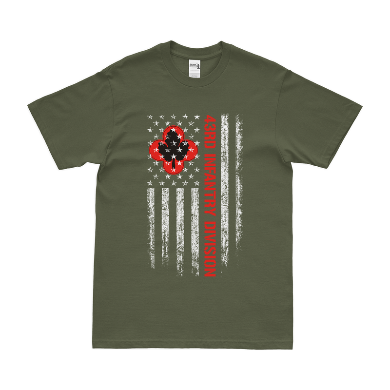 U.S. Army 43rd Infantry Division American Flag T-Shirt