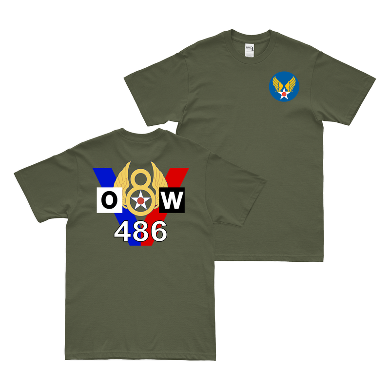 Double-Sided 486th Bomb Group - WW2 T-Shirt