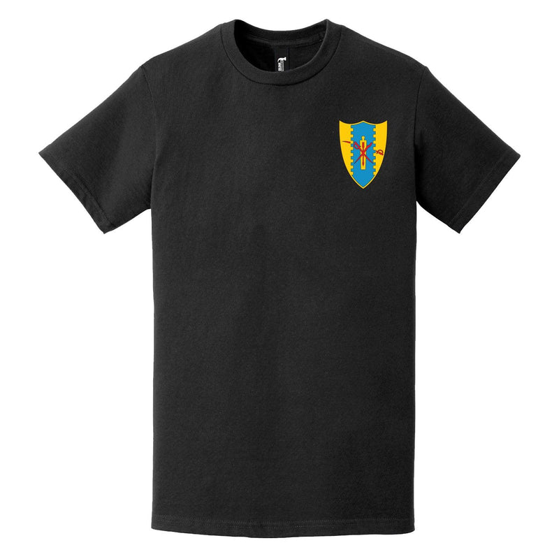 4th Cavalry Regiment Left Chest Crest Logo T-Shirt