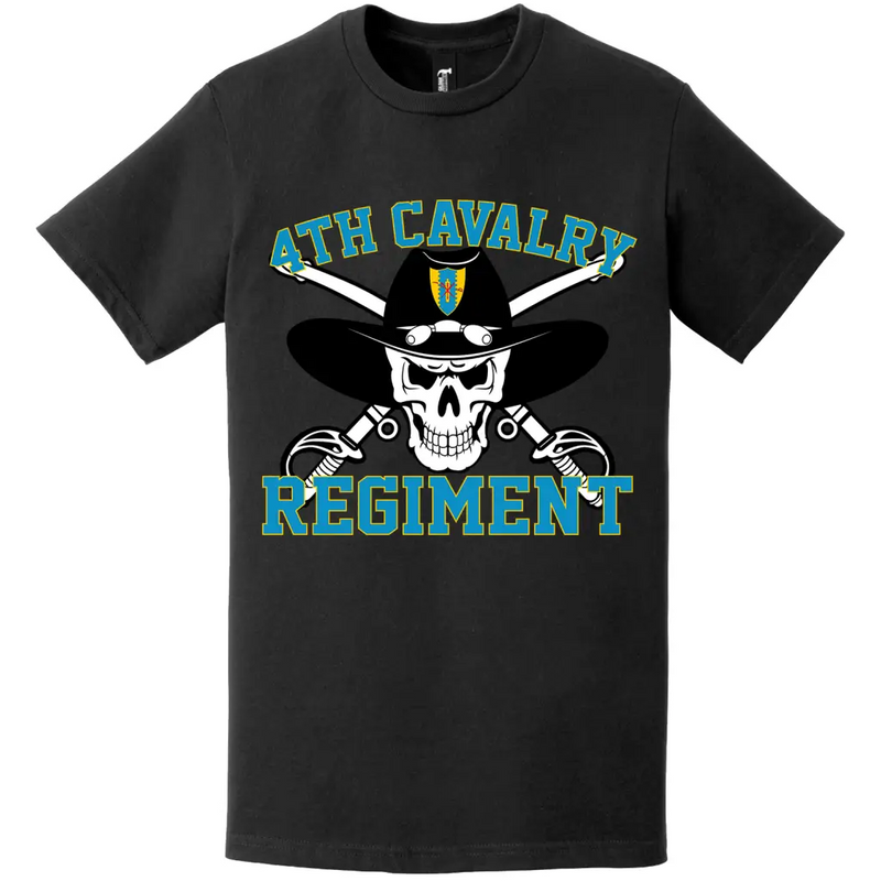 4th Cavalry Regiment Saber Skull Crest T-Shirt