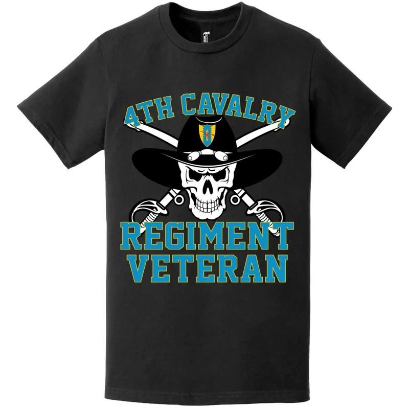 4th Cavalry Regiment Veteran Saber Skull T-Shirt